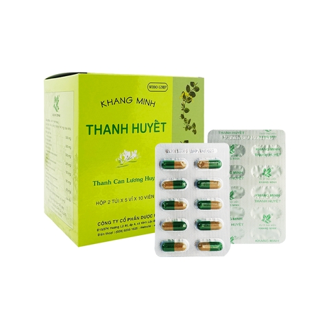 Thuốc Khang Minh Thanh Huyết hỗ trợ chức năng gan, giải độc, chống dị ứng (hộp 10 vỉ x 10 viên)