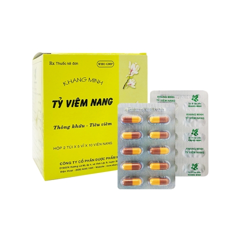 Thuốc Tỷ Viêm Nang Khang Minh điều trị viêm xoang, viêm mũi dị ứng (hộp 1 lọ x 60 viên)
