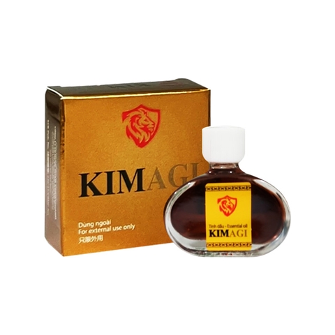 Dầu gió Kim Agi Nâu giữ ấm, massage hỗ trợ thư giãn (hộp 1 x chai 6ml)