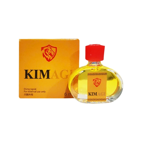 Dầu gió Kim Agi Vàng giữ ấm, massage hỗ trợ thư giãn (hộp 1 chai x 6ml)
