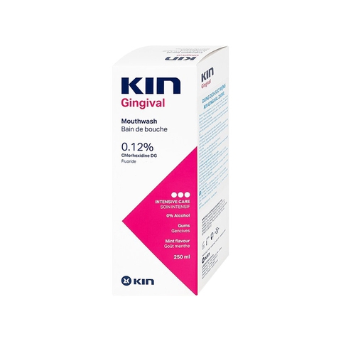 Dung dịch súc miệng Kin Gingival hỗ trợ chăm sóc nướu, ngăn ngừa các mảng bám trên răng (chai 250ml)