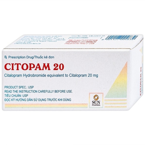 Thuốc Citopam 20mg điều trị trầm cảm, rối loạn hoảng sợ (hộp 3 vỉ x 10 viên)