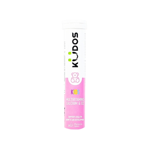Thực phẩm bảo vệ sức khỏe Kudos Kids bổ sung canxi và vitamin cho trẻ em (tuýp 20 viên)