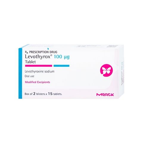 Thuốc Levothyrox 100µg điều trị bệnh lý tuyến giáp (hộp 2 vỉ x 15 viên)