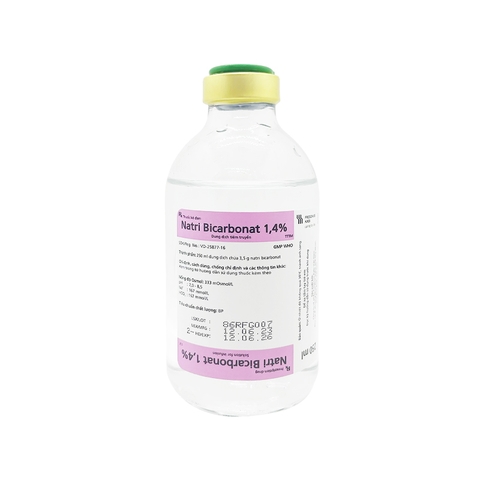 Dịch truyền Natri Bicarbonat 1.4% Fresenius Kabi điều trị kiềm hóa nước tiểu (chai x 250ml)
