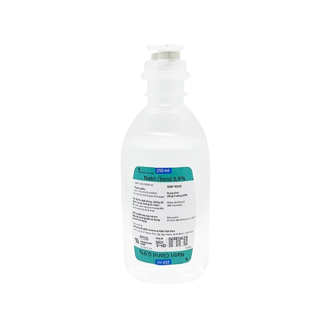 Dung dịch tiêm truyền Natri Clorid 0.9% Kabi dự phòng, điều trị thiếu hụt natri và clorid (chai x 250ml)