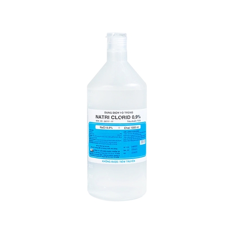 Nước muối Natri Clorid 0.9% F.T Pharma dùng rửa vết thương, súc miệng (chai 200 ml)