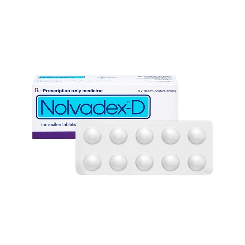 Viên nén Nolvadex-D điều trị ung thư vú (hộp 3 vỉ x 10 viên)