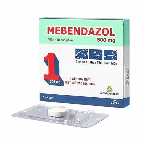 Viên nén Mebendazol Agimexpharm 500mg điều trị nhiễm giun (hộp 1 vỉ x 1 viên)