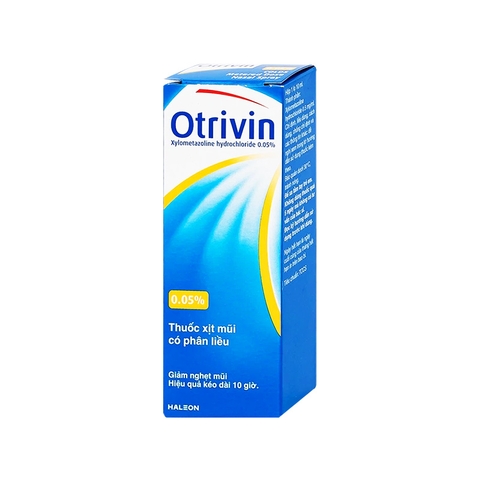 Thuốc xịt mũi Otrivin 0.05% giảm triệu chứng nghẹt mũi, viêm mũi dị ứng (chai 10ml)