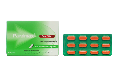 Thuốc Paralmax Cảm Cúm giảm đau, hạ sốt (hộp 10 vỉ x 12 viên)