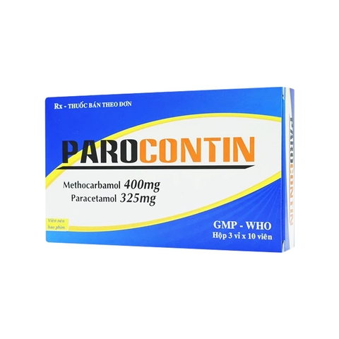 Viên nén Parocontin giảm đau cơ-xương, bong gân (hộp 3 vỉ x 10 viên)