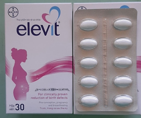 Viên uống Elevit bổ sung vitamin tổng hợp cho bà bầu (hộp 30 viên)