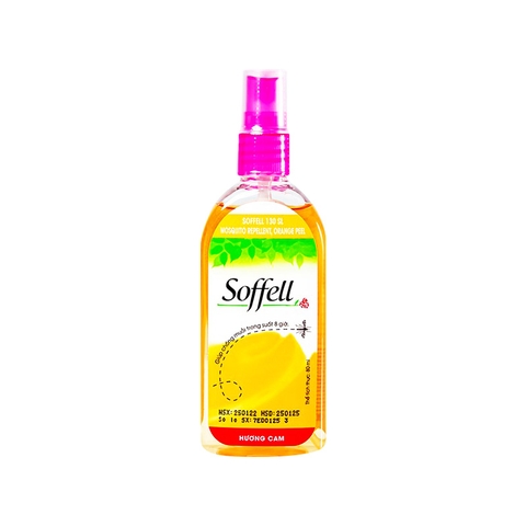 Xịt Chống Muỗi Soffell Hương Cam (chai 80g)