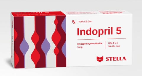 Thuốc Indopril 5 điều trị tăng huyết áp (hộp 3 vỉ x 10 viên)