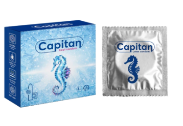 Bao cao su Capitan Cool mát lạnh siêu mỏng (hộp 3 cái)