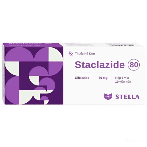 Thuốc Staclazide 80 điều trị đái tháo đường tuýp 2 (hộp 6 vỉ x 10 viên)