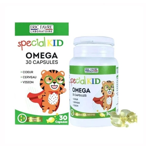 Viên nang Special Kid Omega Capsules hỗ trợ tăng khả năng tập trung, thị lực cho trẻ (hộp 1 chai x 30 viên)