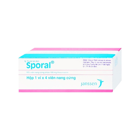 Thuốc Sporal điều trị nấm (hộp 1 vỉ x 4 viên)