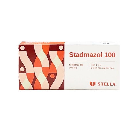 Viên đặt âm đạo Stadmazol 100 điều trị viêm âm đạo (hộp 1 vỉ x 6 viên)