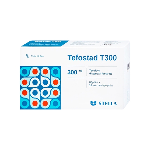 Thuốc Tefostad T300 điều trị và dự phòng nhiễm HIV, viêm gan B (hộp 3 vỉ x 10 viên)