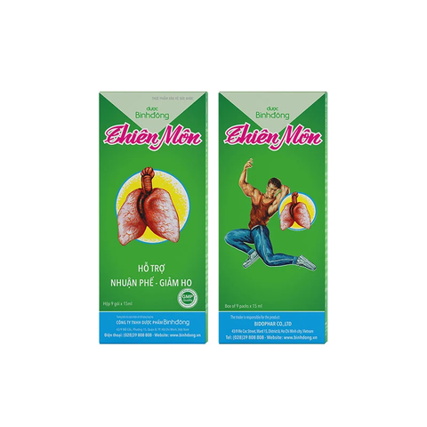Dung dịch Thiên Môn Bổ Phổi Bình Đông giúp giảm ho, bổ phế (hộp 9 gói x 15ml)