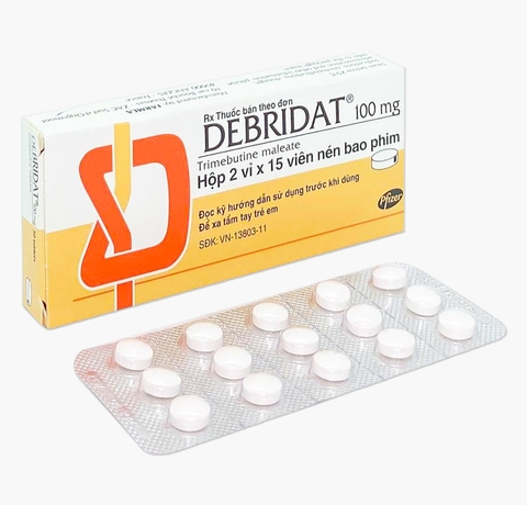 Viên nén Debridat 100mg điều trị triệu chứng đau đường tiêu hóa (hộp 2 vỉ x 15 viên)