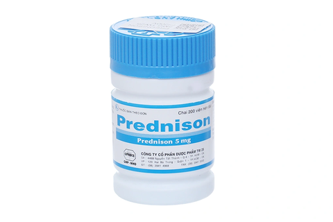 Thuốc Prednison 5mg Uphace điều trị bệnh thấp khớp (chai x 200 viên)
