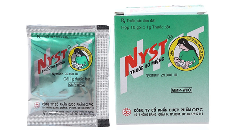 Thuốc rơ miệng Nyst dự phòng và điều trị bệnh Candida miệng (hộp 10 gói x 1g)