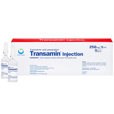 Thuốc tiêm Transamin Injection điều trị bệnh bạch huyết, thiếu máu không tái tạo (hộp 10 ống x 5ml)