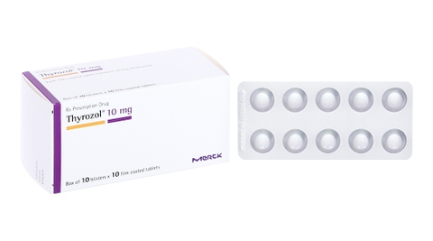 Thuốc Thyrozol 10mg điều trị cường giáp (hộp 10 vỉ x 10 viên)