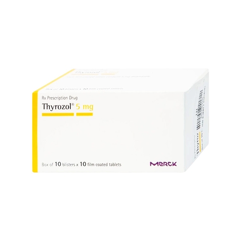 Thuốc Thyrozol 5mg điều trị cường giáp (hộp 10 vỉ x 10 viên)