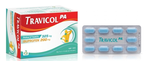 Thuốc Travicol PA điều trị cơn đau nhẹ đến trung bình (hộp 10 vỉ x 10 viên)