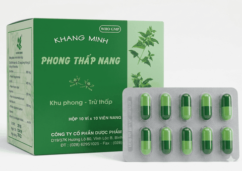 Thuốc Khang Minh Phong Thấp Nang điều trị phong thấp, viêm khớp (hộp 10 vỉ x 10 viên)