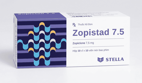 Thuốc Zopistad 7.5 điều trị rối loạn giấc ngủ (hộp 10 vỉ x 10 viên)