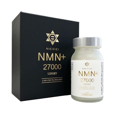 Viên uống Nichie NMN +27000 Luxury hỗ trợ chống lão hóa da (hộp màu đen 1 chai  x 90 viên)