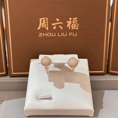 Bông Tai Bạc Tròn Hoạ Tiết Phủ Đá Lấp Lánh