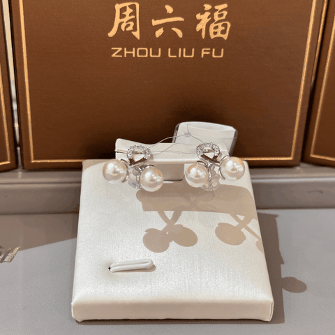 Bông Tai Bạc Đính Đá Nhân Tạo