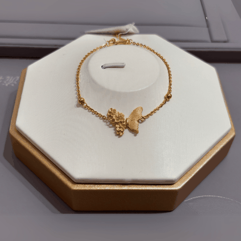 Lắc Tay Vàng 24K Hình Bướm Và Hoa Mai