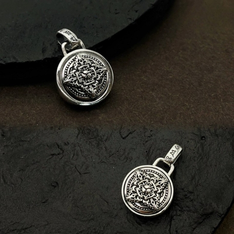 Vòng Cổ Mặt Dây Bạc 925 - Charm Hoạ Tiết Thánh GIá Gothic Cross Vintage Bụi Bặm - Seven Degree