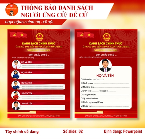 M07 - MẪU THÔNG BÁO DANH SÁCH NGƯỜI ỨNG CỬ