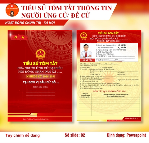 M05 - MẪU TIỂU SỬ TÓM TẮT THÔNG TIN NGƯỜI ỨNG CỬ, ĐỀ CỬ