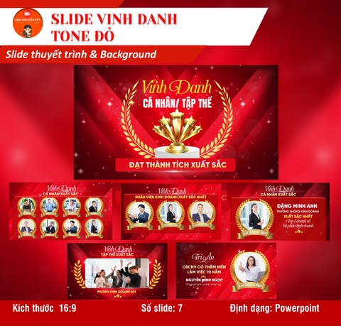 B14 - SLIDE VINH DANH TONE ĐỎ