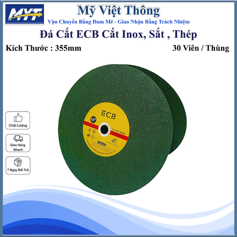 Đá cắt inox 355 ECP