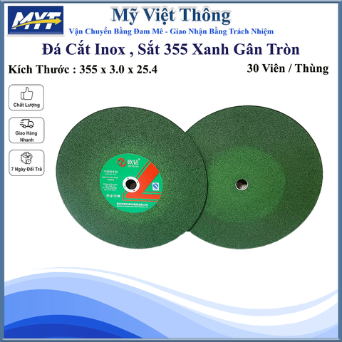 Đá Cắt 355 Có Gân Tròn Sau ( Xanh & Đỏ )