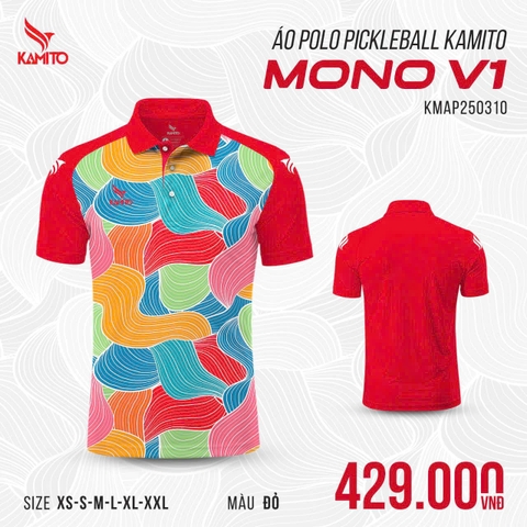 Áo Polo Pickleball Kamito Mono V1 KMAP250310 Đỏ