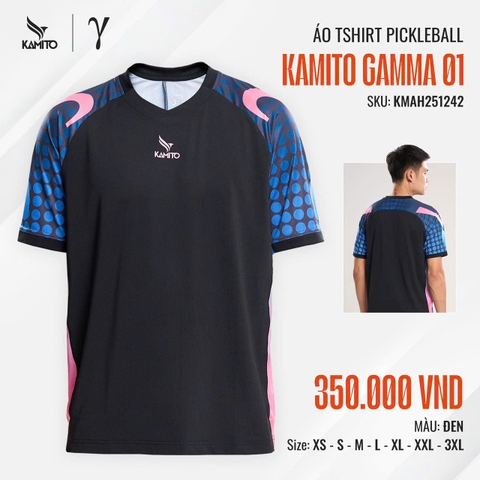 Áo Tshirt Pickleball Kamito Gamma 01 KMAH251242 Đen