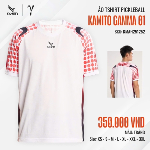 Áo Tshirt Pickleball Kamito Gamma 01 KMAH251252 Trắng