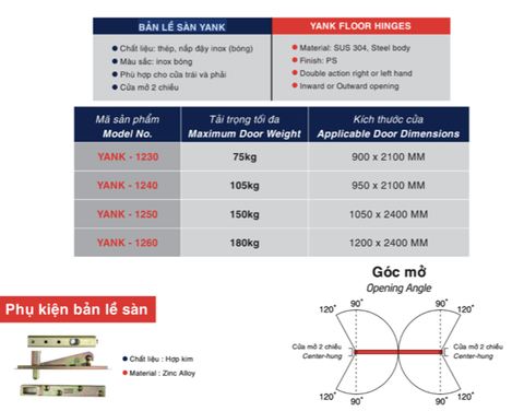 BẢN LỀ SÀN YANK