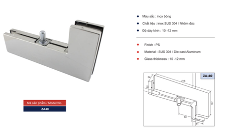 Kẹp kính ZA40